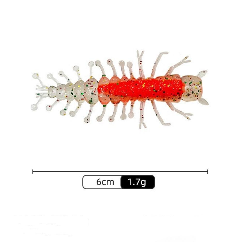 1,7g 6cm Weichköder Silikon Weichköder NEU Weicher Insekten Angelköder zum Angeln