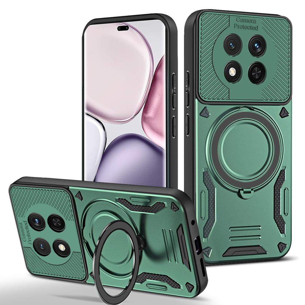 Magnetic Case For Honor Magic7 Lite 5G / X60 Pro 5G / X9c 5G Shockproof TPU + PC Phone Back Cover with Kickstand