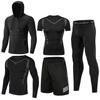 Mens 5-Piece Quick Dry Breathable Cycling Jersey Set Training Running Sportswear