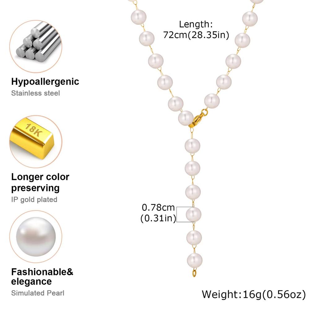 Pearl Bracelets for Women, Stainless Steel Adjustable Imitation Pearl Bead Link Women's Bracelet, Bridesmaid Wedding Jewelry