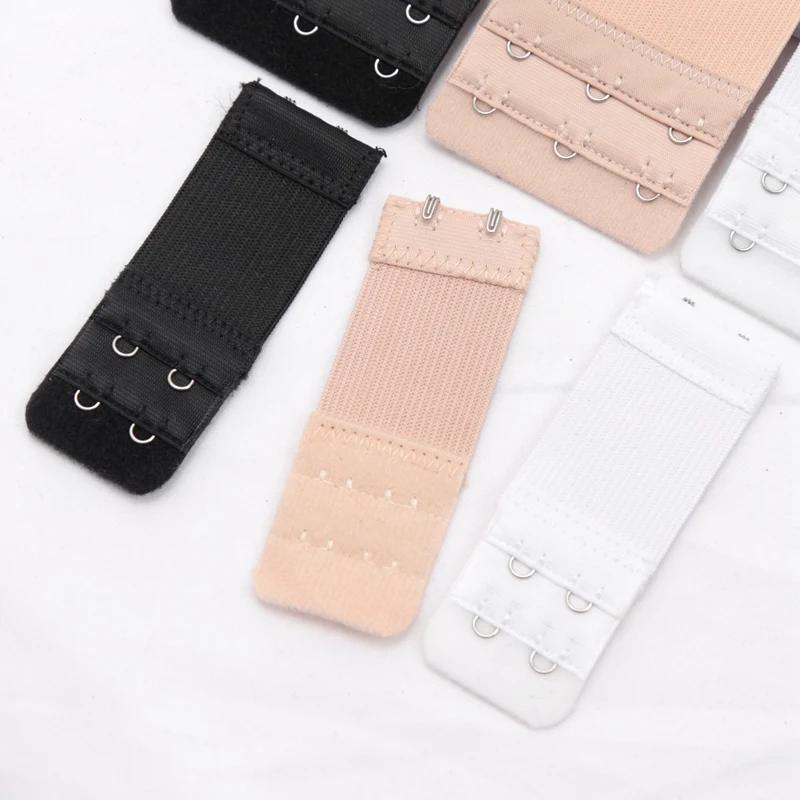 3Pc Women 2 Rows 2 Hooks Bra Extension Strap Extenders Adjustable Belt Buckle Elastic Hook Clip Expander Intimates Accessories