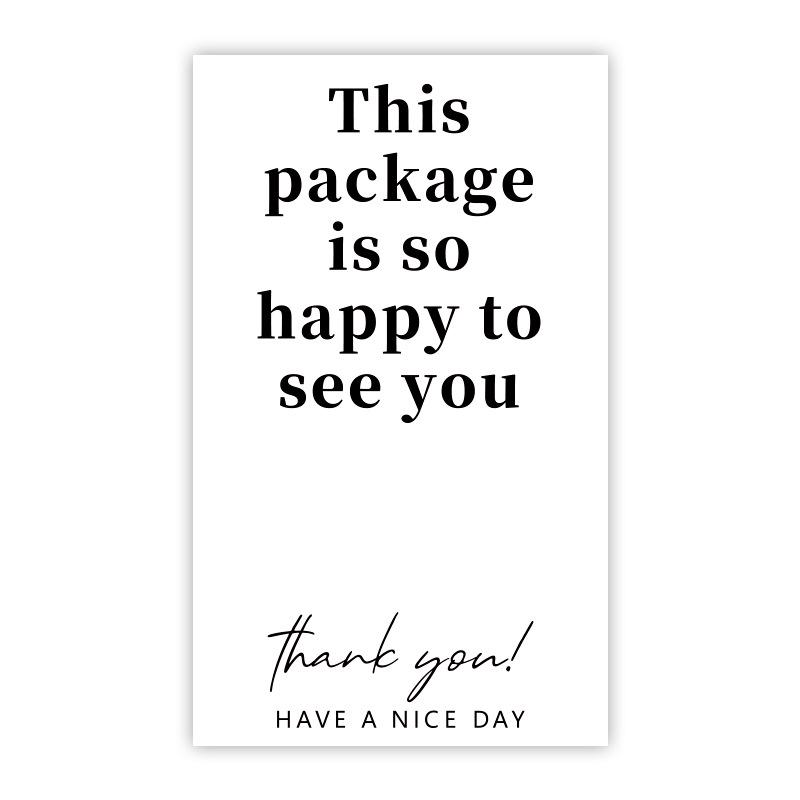 In-Stock Rectangular Thank You Stickers for Airplane Box Sealing, Gift Box Packaging, Decorative Coated Paper, Self-Adhesive.