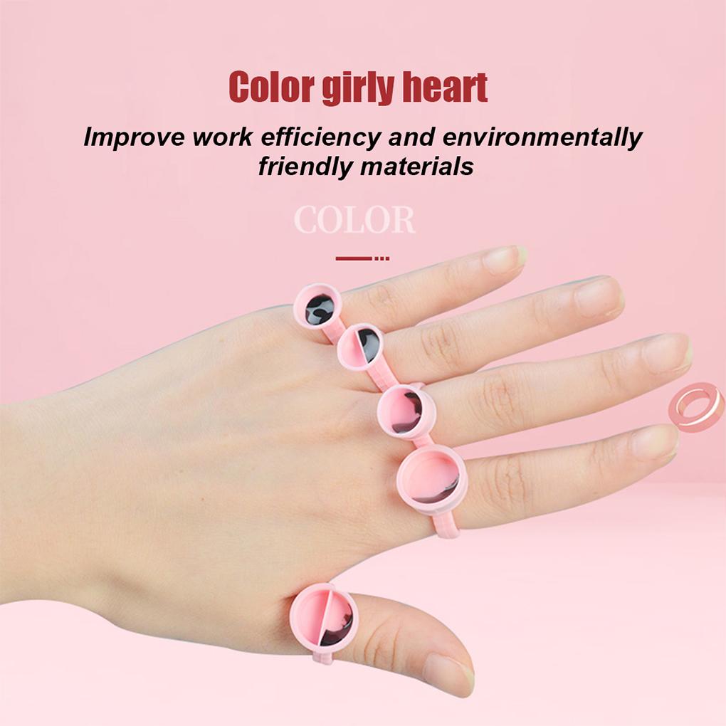 100Pcs Disposable Eyelash Extension Glue Rings,Eyelash Extension Glue Holder