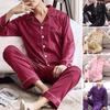 Erkek pijama takımı uzun kollu uyku yıkanabilir rahat Fit yatak açma yaka pijama yatak odası için Set