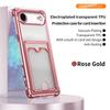 Plating Clear Shockproof Case for iPhone 17 Air 17 Pro Max 16 Plus 15 14 13 12 Mini 11Pro Wallet Card Slot Holder Soft Silicone Cover