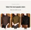Women's Double-Sided Fleece T-Shirt, Autumn/Winter 2022: Fashionable Stand Collar, Patchwork, Slim Fit, Embellished with Hot Drills