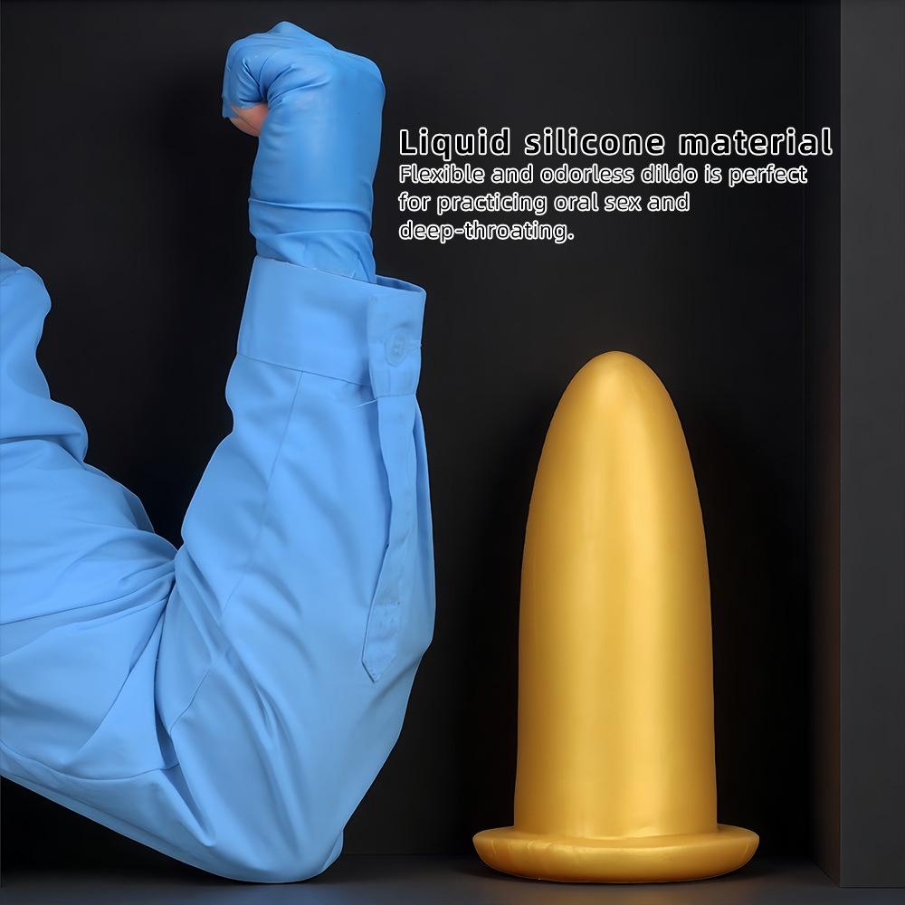 Gold Oversized Silicone Anal Plug - Extra Large Butt Plug for Men Women, Anal Stretching BDSM Adult Sex Toy