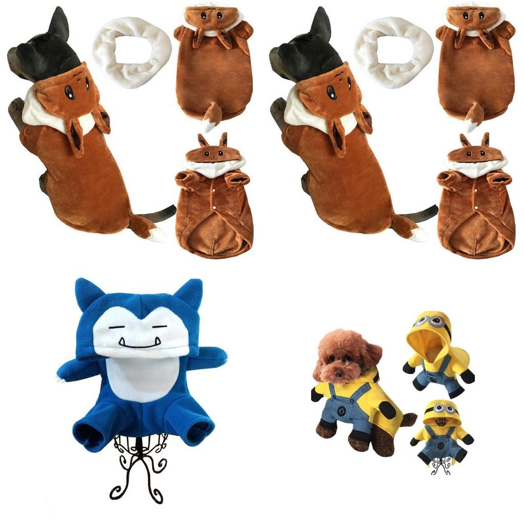 Pokemon Go Animale Domestico Cane Gatto Vestiti Costume Pikachu Squirtle Outfit con Cappuccio Halloween