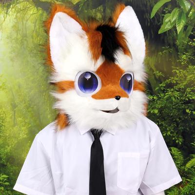 Original Furu-shou Japanese Beast Fursuit Head Mask Cosplay Costume