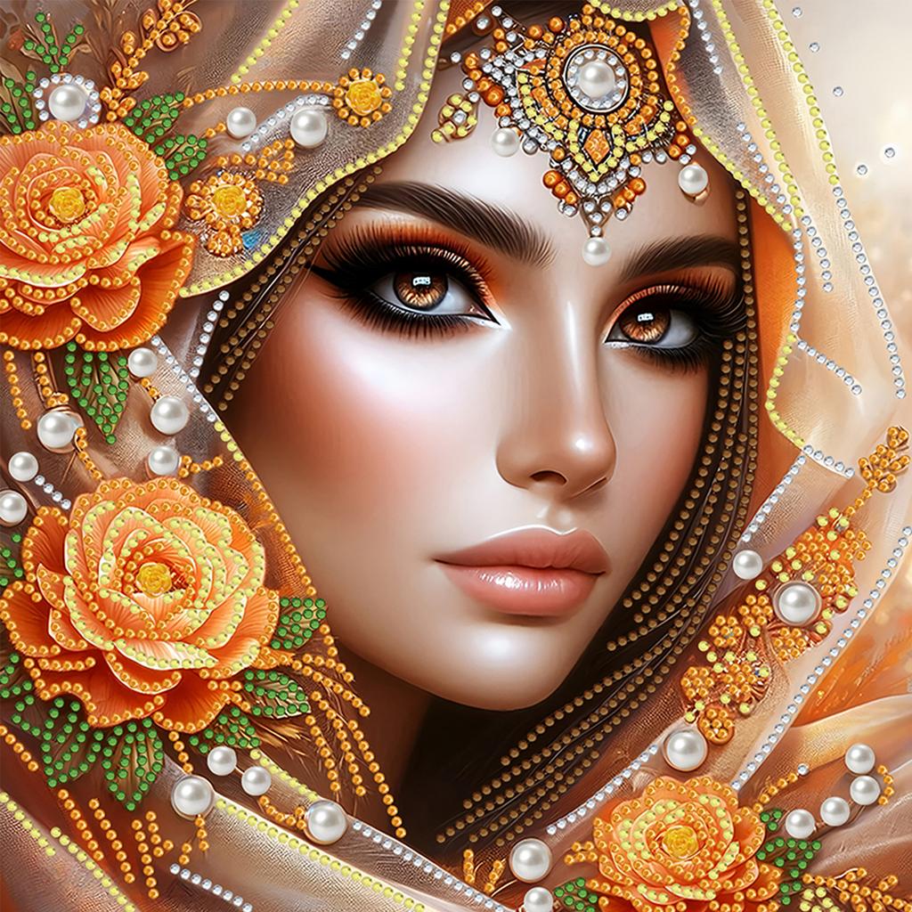 Beauty Special Shaped 5D DIY Partial Drill Diamonds Dots Gem Art Kits for Adults Home Wall Decor Diamond Dots Paintings 30x30cm