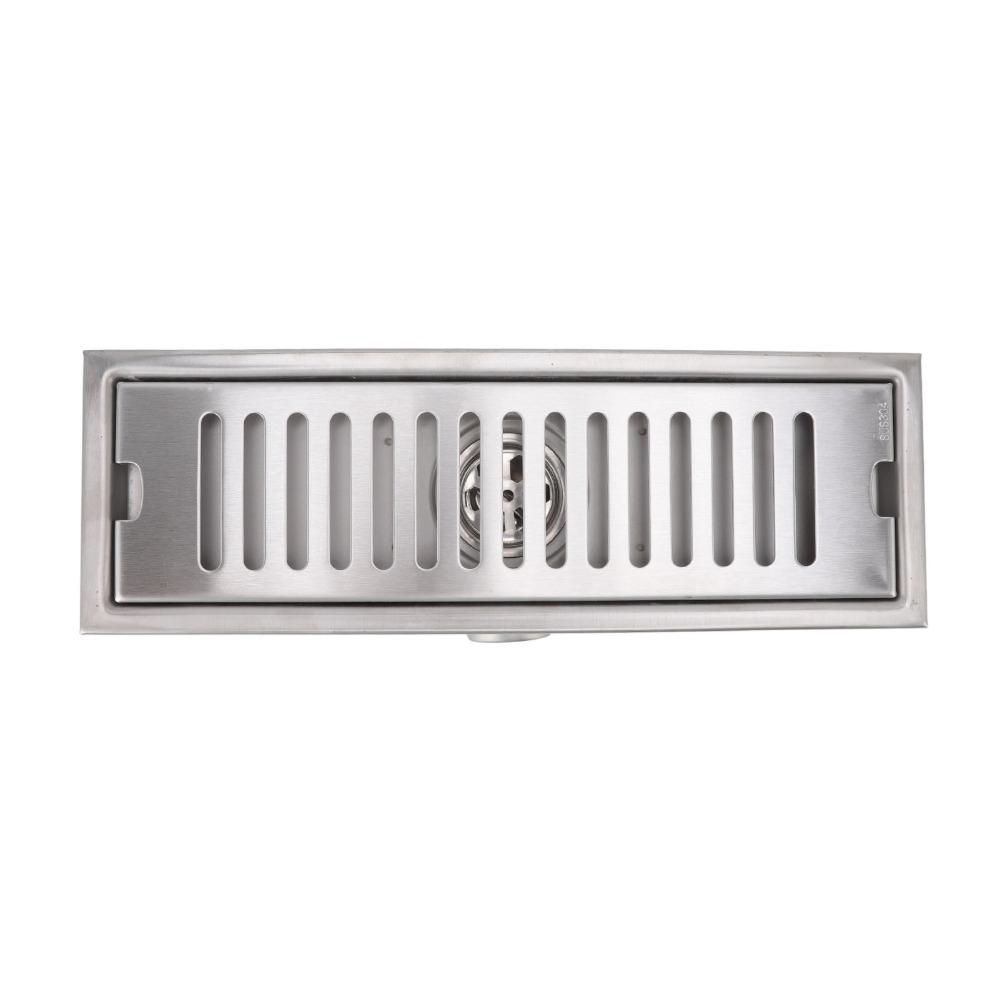 30 × 10 cm / 11.81×3.94in Linear Shower Drain Rectangular Shower Floor Drain Channel Drain  Kitchen