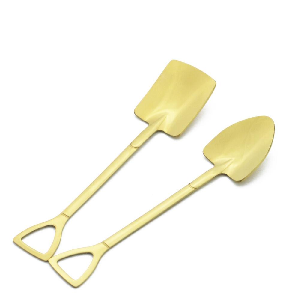 Creative Rainbow rustfritt stål spade skjesett Iskrem røreskje Verktøy Te Dessert Kaffeskje Festbestikksett