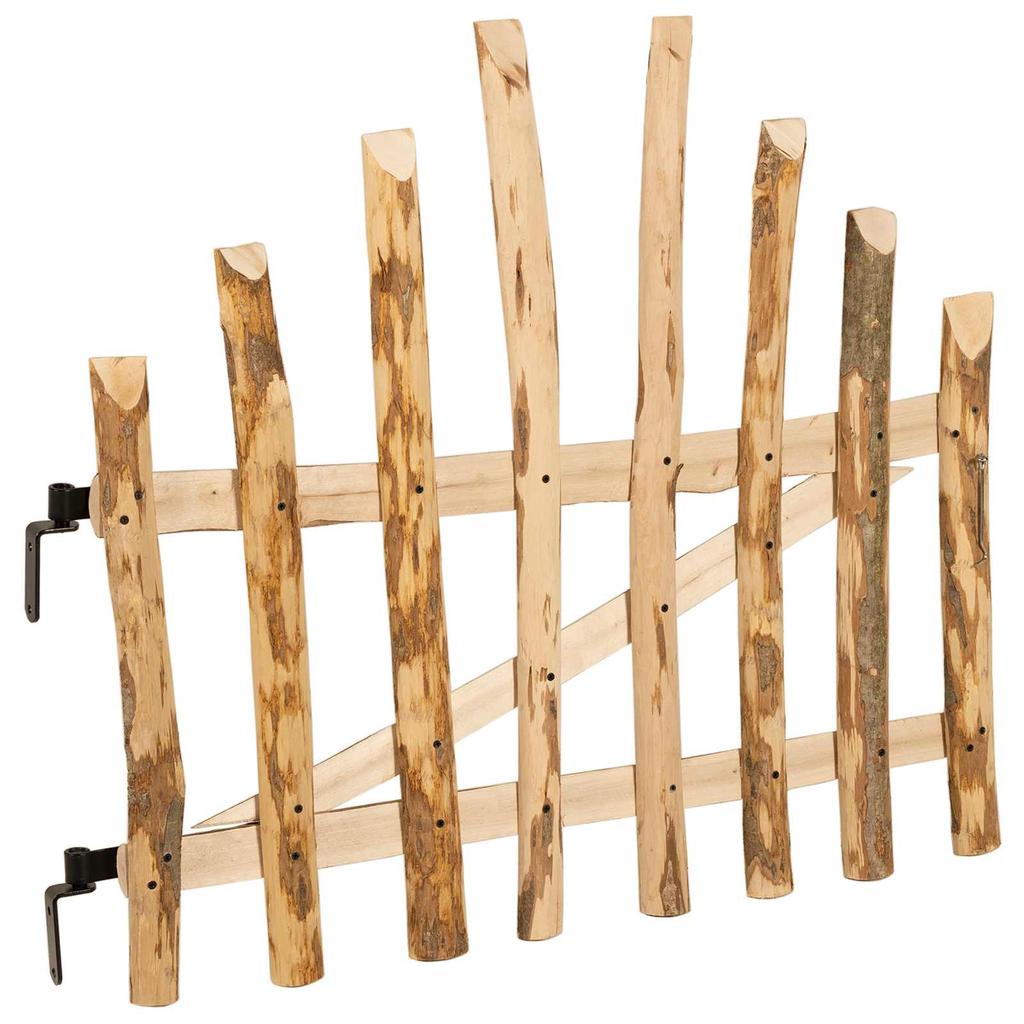 Arched Garden Gate 100 X 90 Cm Impregnated Hazel Wood Natural
