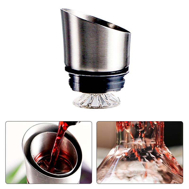 1Pc Waterfall Type Fast Red Wine Decanter Household European Style Creative Iceberg Bottom Glass Filter Wine Mountain Sobering 1Pc