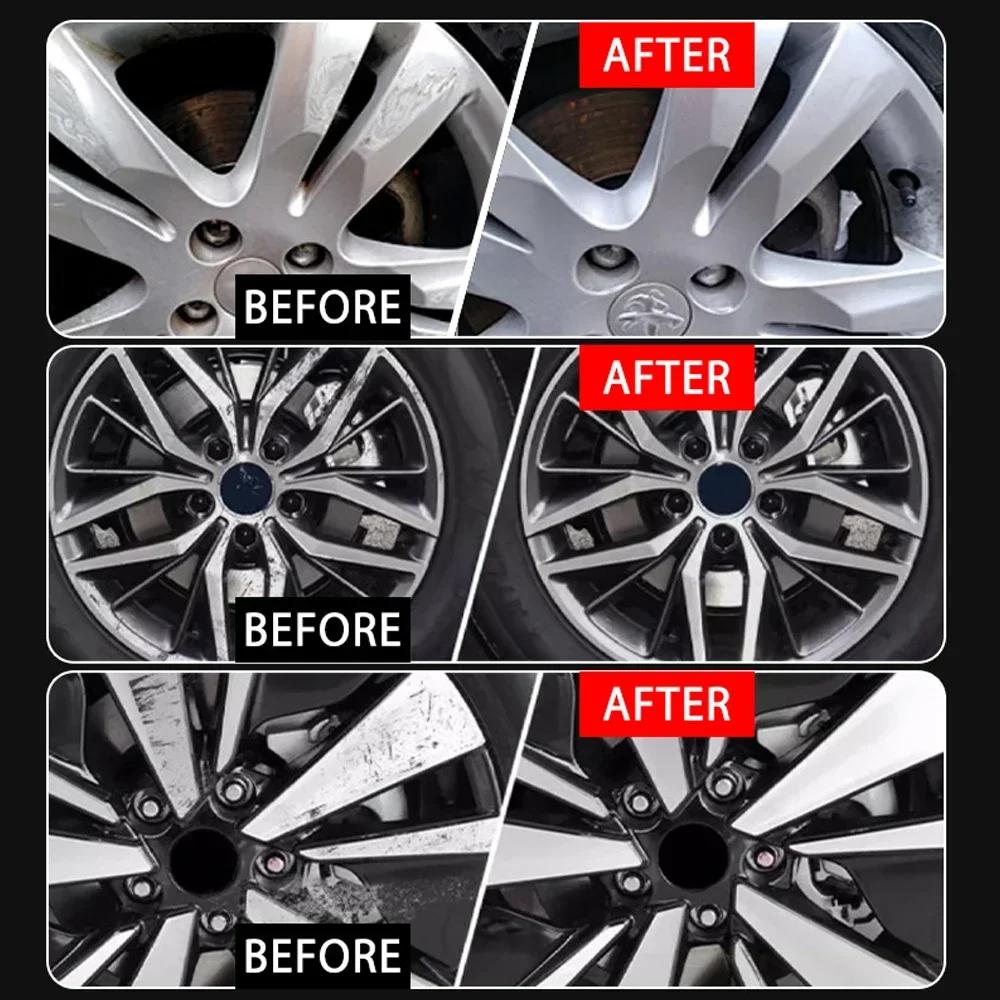 120g Scratch Repair Paste for Car Wheel Steel Alloy Hub Polisher with Sponge Metal Rim Swirl Restoration Swirl Auto Maintenance