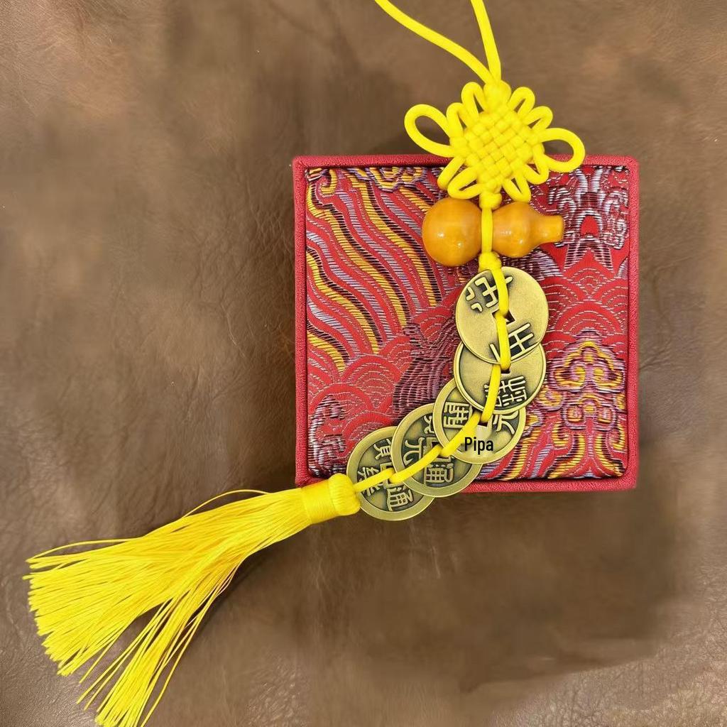 Five Emperors Copper Gourd Pendant with Thickened Coins