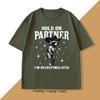 Hold On Partner Im Overstimulated TShirt Raccoon Meme Unhinged Weirdcore T Shirt Gen Z Funny Graphic T Shirts Cotton Clothing