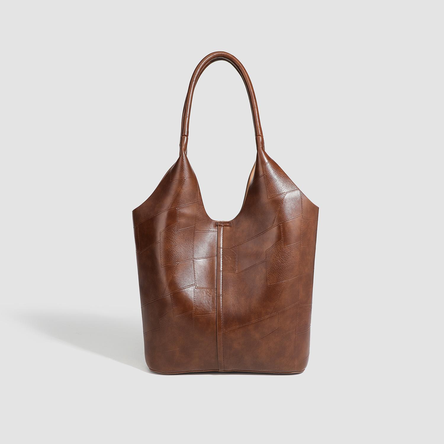 Simple and Fashionable Commuting Bag, Simple and Fashionable Tote Bag, Summer New Item, Large Capacity Fashionable Single Shoulder Crossbody Bag коричневый