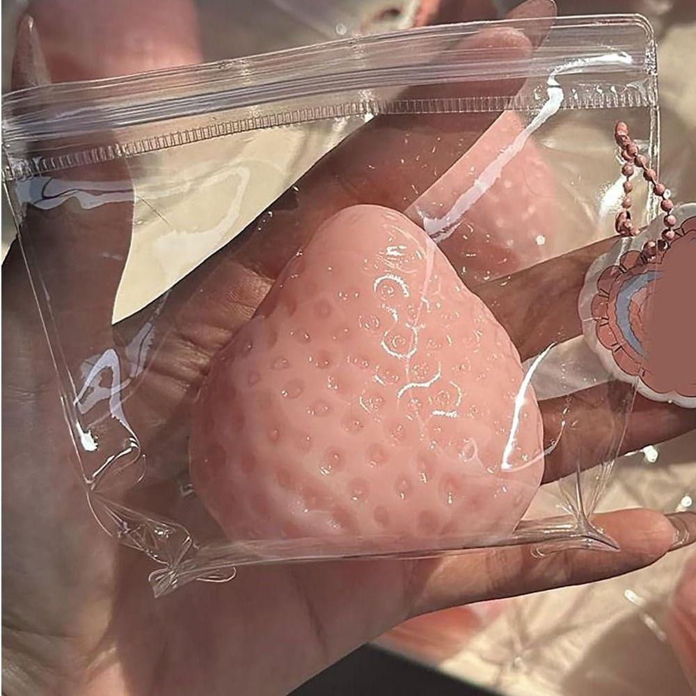 New Super Soft Strawberry Stress Toy Simulation PVC Squeeze Toys Relieving Anxiety Stress Relief Toy Gift