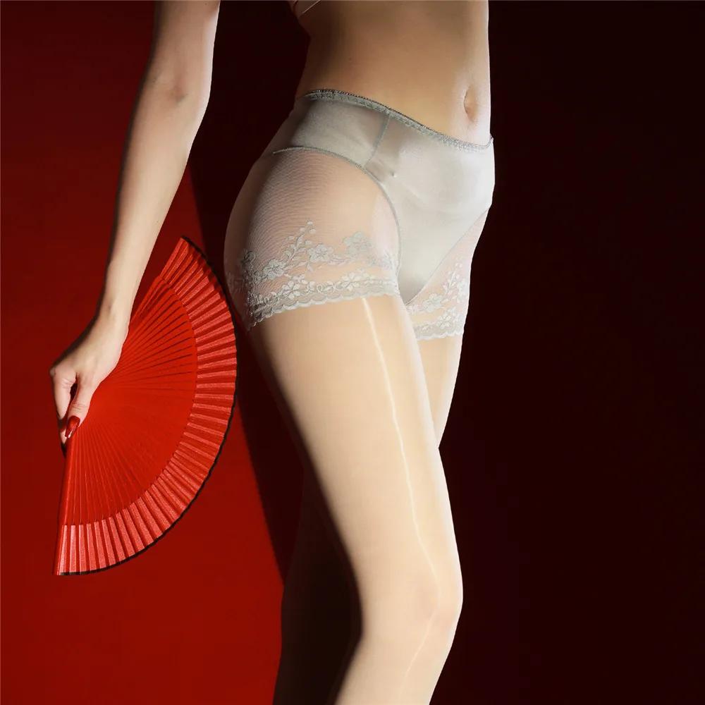 

Fashion Patchwork Pantyhose Sexy Sheer See Through Oil Shiny Glossy Tights Women s Shaping Stocking Exotic Lingerie Y20915YY-1XL