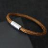 New Punk Men Bracelet Black Brown Wax Rope Braclet Magentic Clasp Pulsera Hombre Hand Bands For Him Macrame Braslet Gift
