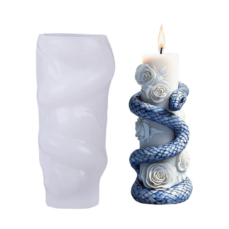 Candle Molds Castings Molds Epoxy Resin Molds Spirals Snake Pillar Silicone Moulds Plasters Molds Ornament Molds