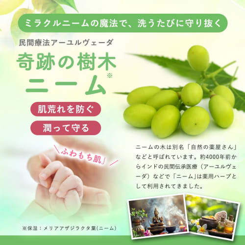 Nsoap N Soap 90g, Body Soap for Baby, Hypoallergenic, Sensitive Skin, Additive-Free, Fragrance-Free, Moisturizing, Ayurvedic, Miracle Neem Bar Soap Wi