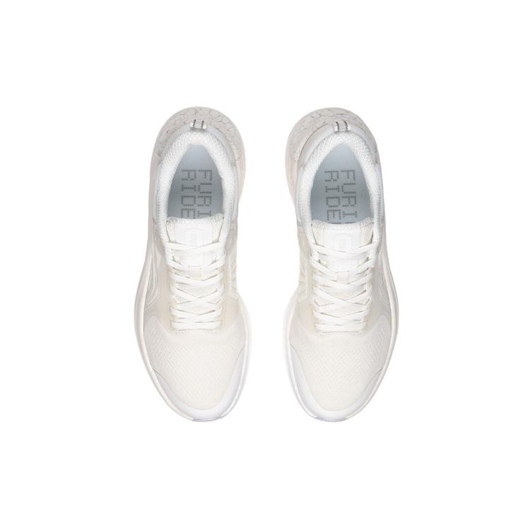 Li Ning Furious Rider 6.0 Cushioning Slip Resistant Abrasion Resistant Low top Running Shoes Men's Mist White ARZS001-2