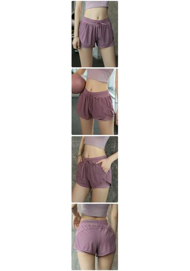 Women's Quick-Dry Loose Mesh Running Yoga Shorts - Lightweight, Anti-Exposure Fitness Wear for Summer