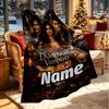 Custom Name Personalized horror theme Print Blanket, Home Decor, Bedroom, Sofa, Camping, Couch, Gifts for Birthday Christmas