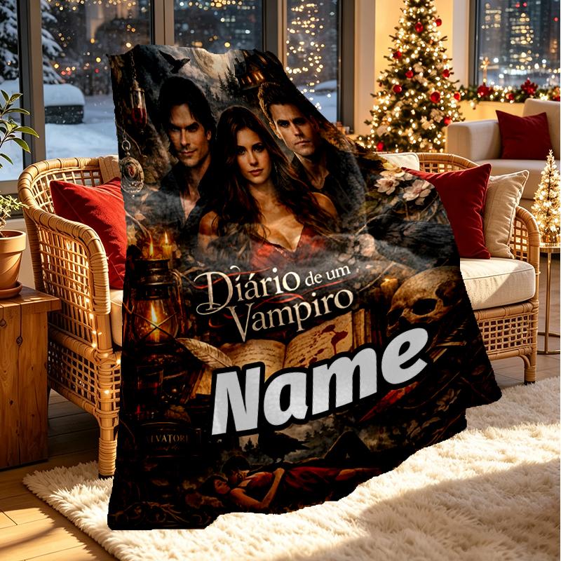 Custom Name Personalized horror theme Print Blanket, Home Decor, Bedroom, Sofa, Camping, Couch, Gifts for Birthday Christmas