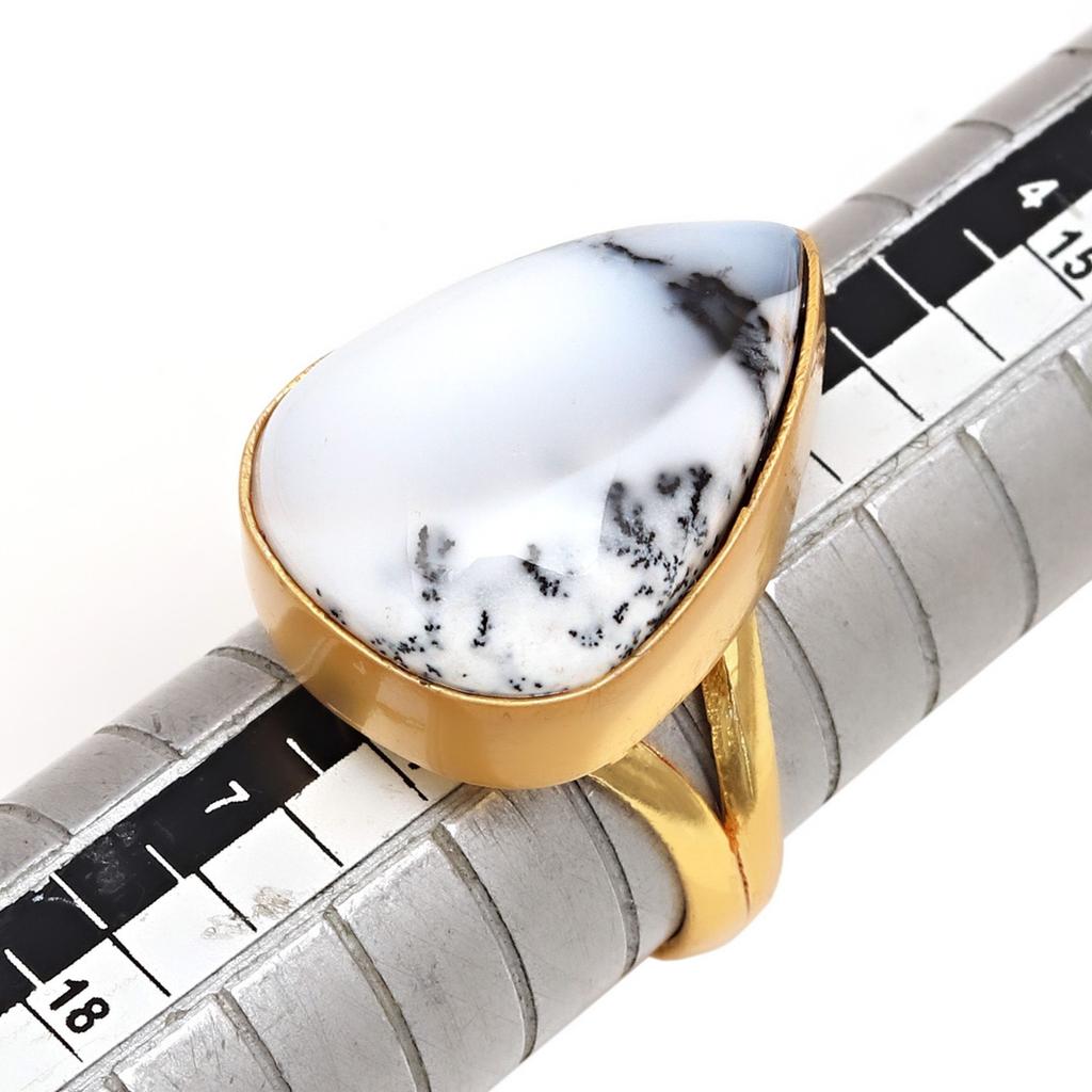 Dendritic Opal Gemstone Handmade Silver Jewelry  "6"