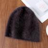 Furry Knit Cap Warm Knit Wool Hat Warm Ski Hat Chic Winter Beanie For Ski Slopes Outdoor Ski