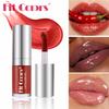 Moisturizing Pearlescent Mirror Lip Glaze Ginger Plumping Lip Gloss Protective Sexy Lip Oil Color Large Brush Nude Lipstick