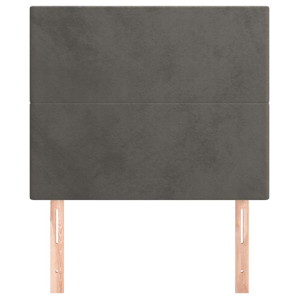 vidaXL Kopfteil Dunkelgrau 90 x 5 x 118/128 cm Samt