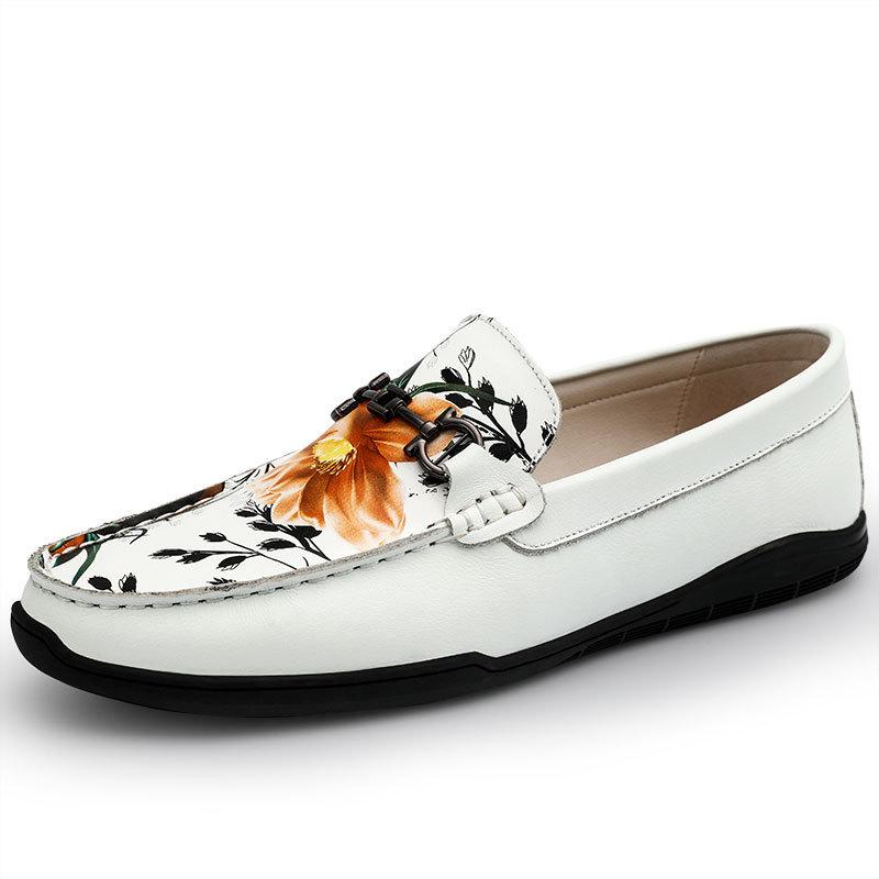 

Новый продукт печать мода обувь Дуду повседневная одинарная обувь мягкая поверхность универсальный набор для ног ночной клуб персонализированная обувь для вождения приливная обувь 46