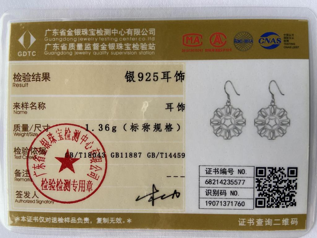 925 Sterling Silver Pendant Earrings Fashion Wedding Jewelry