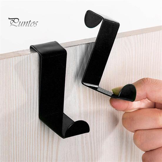4Pcs Door Back Hooks Rustproof Anti-deform Strong Load-Bearing Coat Towel Organizer Cabinet Hanger Hooks