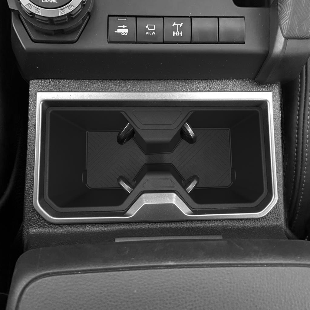 for Toyota 4Runner 2026 Central Console Water Cup Holder Anti-slip Drinks Storage Box Auto Interior Accessories Black