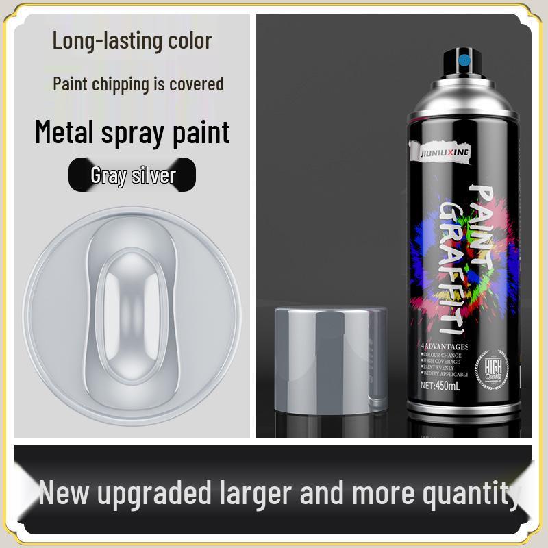 Rustproof Metallic Hand-Spray Paint: Anti-Corrosion, High-Temperature, Waterproof, White Refinishing for Rust Removal