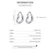 WOSTU 925 Sterling Silver Hollow Heart Love Stud Earrings Shiny Simple Earrings For Women Fashion Silver Jewelry