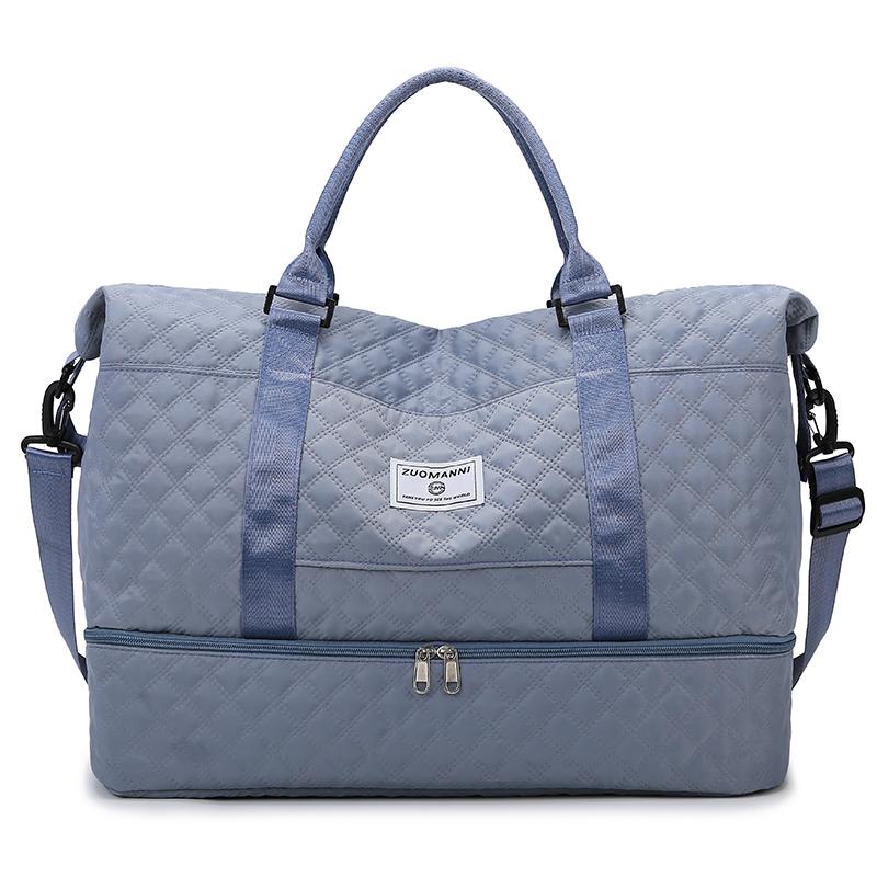 

Дорожня сумка Сумка для зберігання великої місткості Сухе та вологе розділення Сумки для взуття Зносостійка сумка для фітнесу світло-синій колір