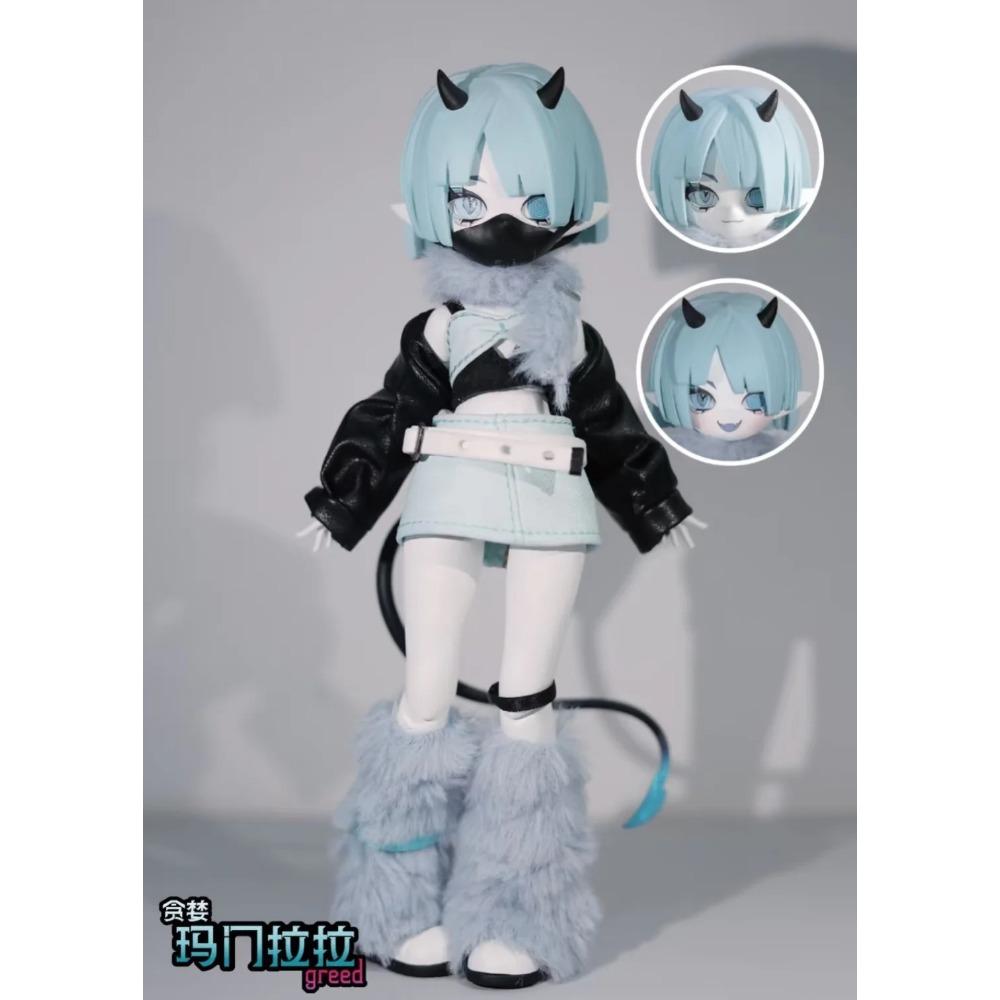 In Stock Genuine 1/8 BJD Devil's Horns Movable Doll Blind Box Ornament Figurine Doll Cute Figurine Birthday Gift Decoration