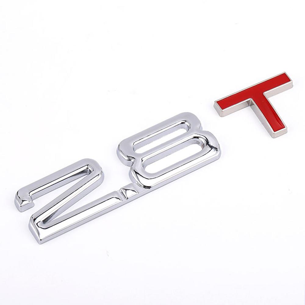 1Pcs 1.3T - 3.0T  Premium Metal Car Side Fender Rear Trunk Emblem Badge Decals for Any Vehicle
