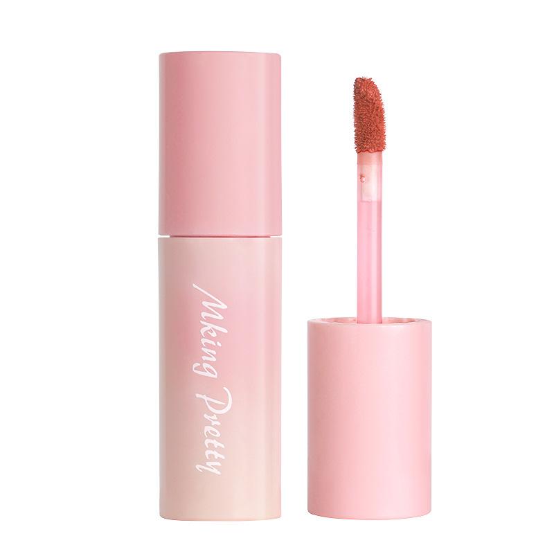 MKlNG PRETTY Velvet Matte Lip Glaze: Non-Stick, Soft Mist Lip Mud for Students