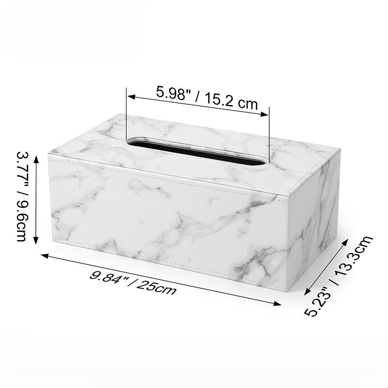 

PU Leather Tissue Box Holder for Living Room Coffee Table, Paper Napkin Dispenser for Home Hotel with High Visual Appeal