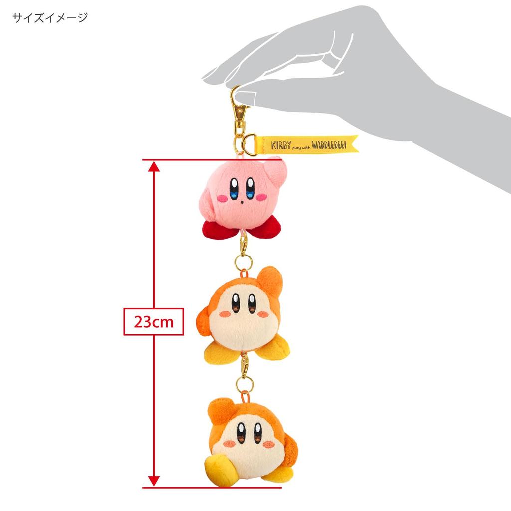 Sanei Boeki Kirby of the Stars Play with Waddle Dee Mascot Preparation Exercise W6.8 x D6 x H23cm Plush Toy KPWW11