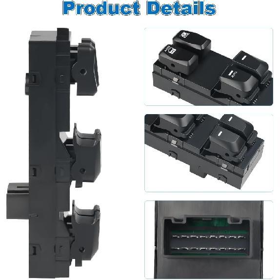 Master Power Window Switch Compatible with Hyundai Tucson 2010 2011 2012 2013 2014 2015, Driver Left Side 16 Pins, Replacement for 93571-2S000
