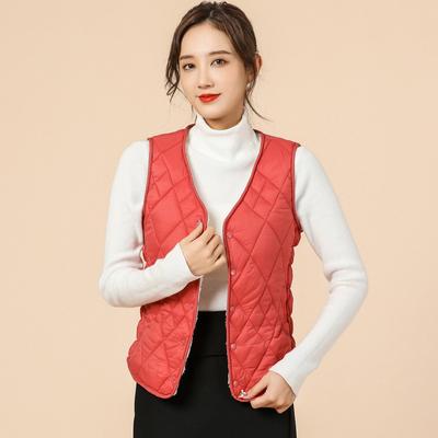 Freundinnen-Kleidung Damen Herbst und Winter Kurzabschnitt Gepolstert Verdickt Hauskomfort Warm Weste Futter Unterhemd Modisch und Warm
