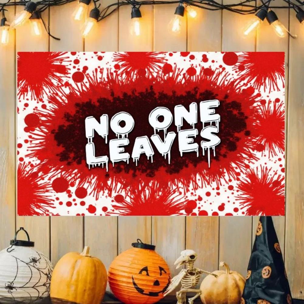 1pc Horro Halloween Party Backdrop Bleeding Banner with Fingerprint Death God for Cemetery Photocall Props Halloween Party Decor